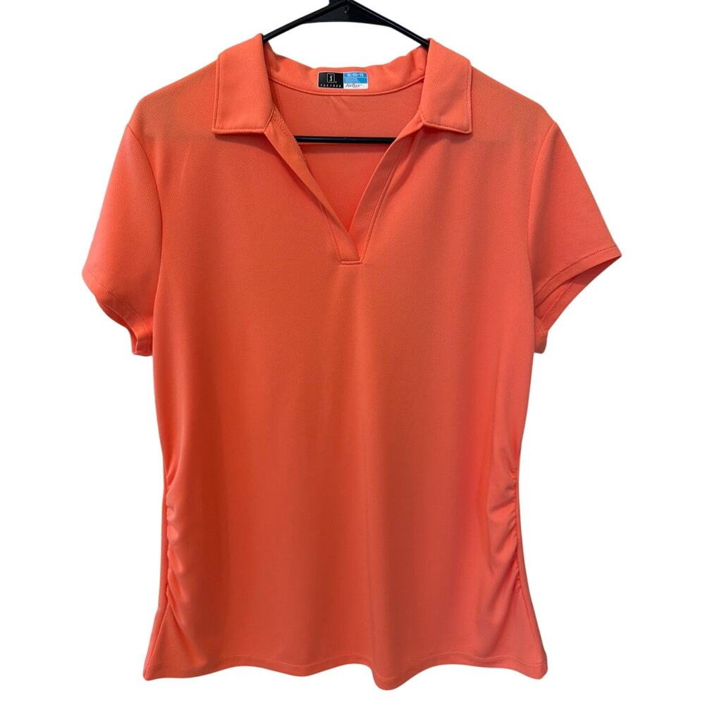 PGA Tour Golf Polo Shirt Women's Size XL Orange Peach Golfcore Tennis Preppy